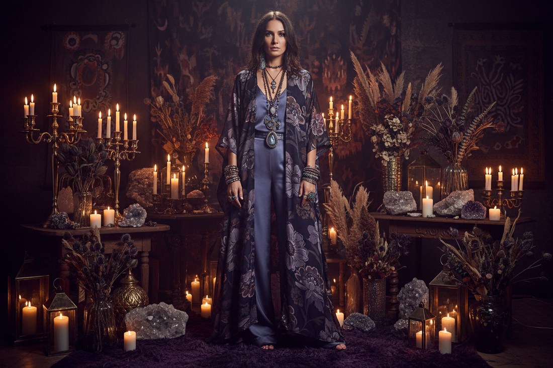 7 Boho Outfits to Wear With Crystal Jewelry