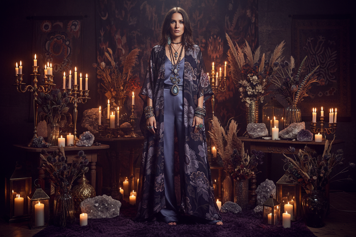 7 Boho Outfits to Wear With Crystal Jewelry