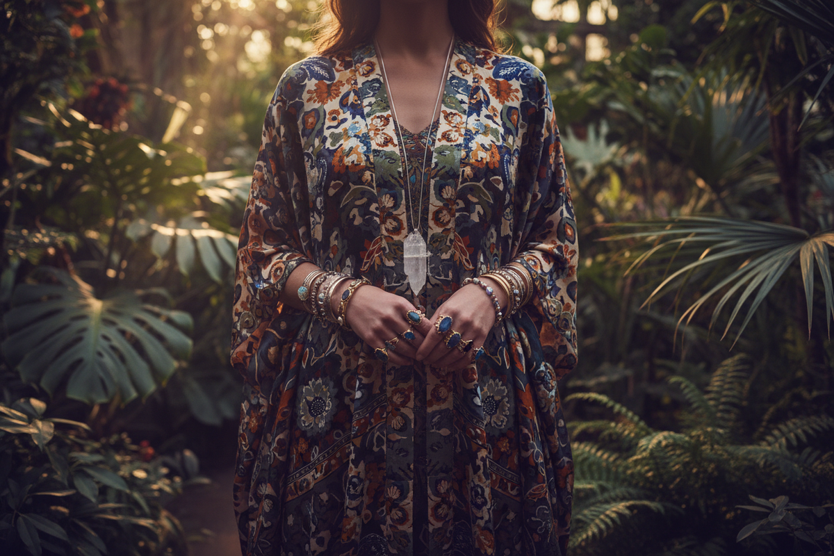 How to Wear Crystal Jewelry With Boho Clothing