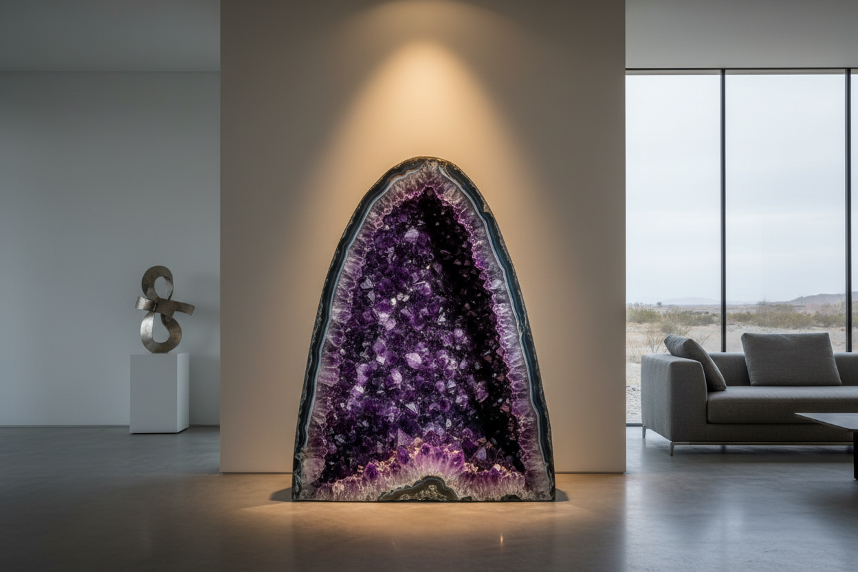 How to Source and Place Large Amethyst Cathedrals in Your Home