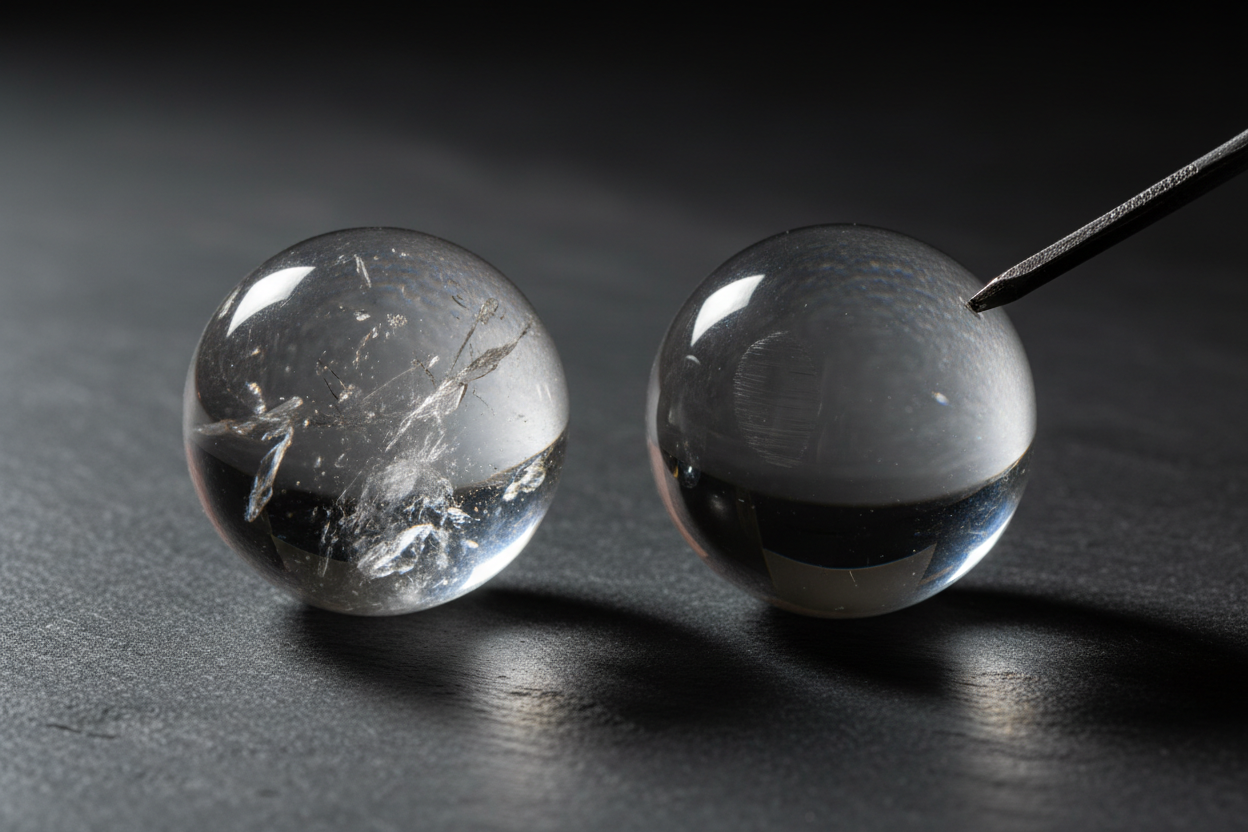 Real Quartz vs. Glass: Temperature & Scratch Tests to Identify Clear Quartz