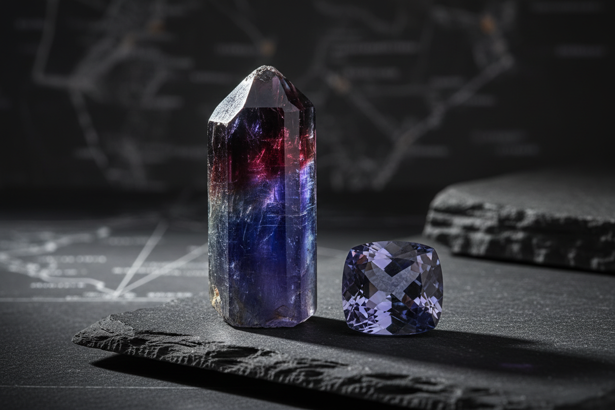 Tanzanite Gemstone Guide: Rarity, Grading, and Geologic Origins