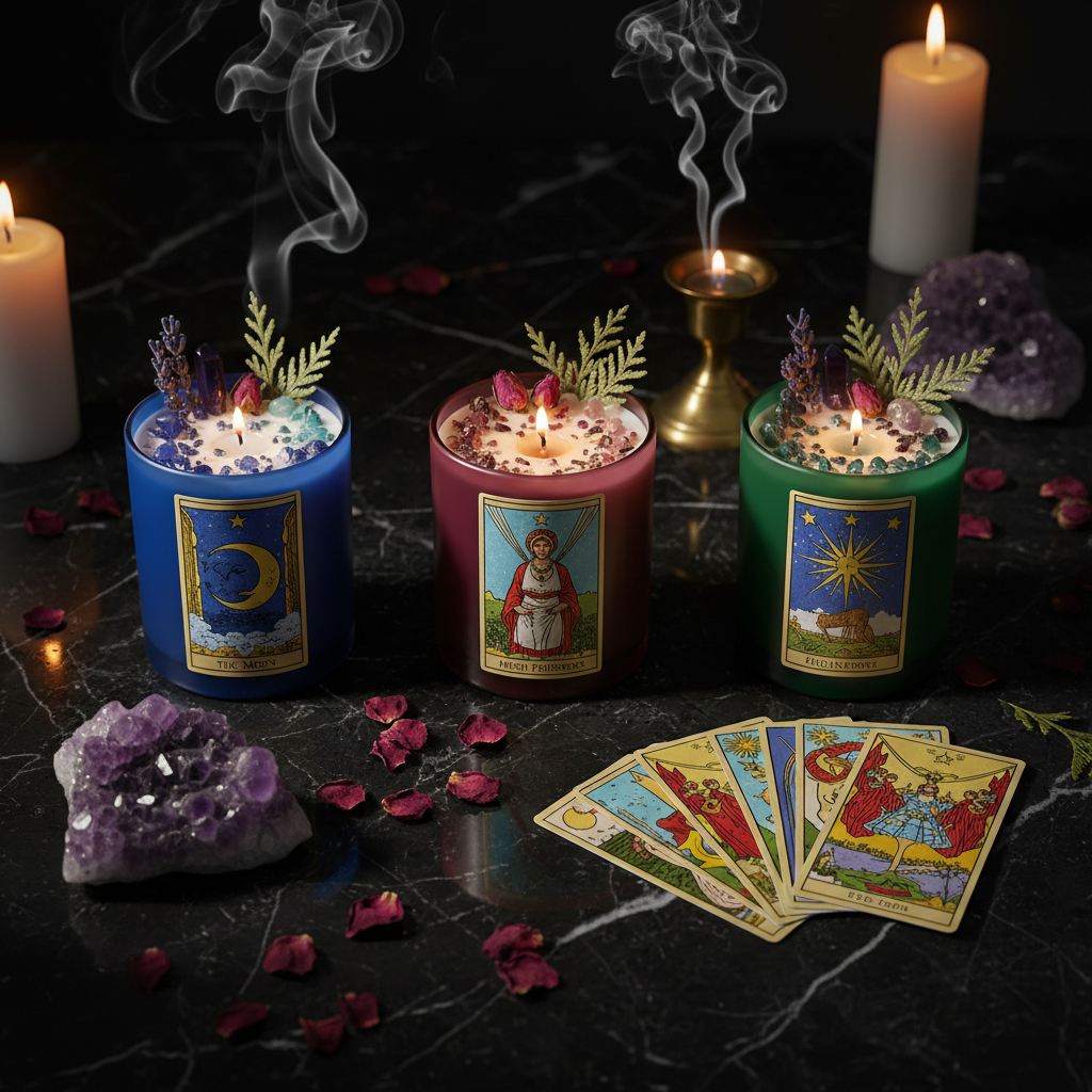 Tarot Card Candles