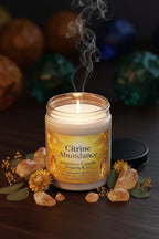 Citrine Abundance Intention Candle – Prosperity & Joy