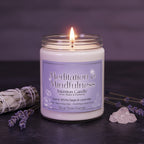 Meditation & Mindfulness Intention Candle by Brie & Marie - Inner Peace with White Sage and Lavender scent
