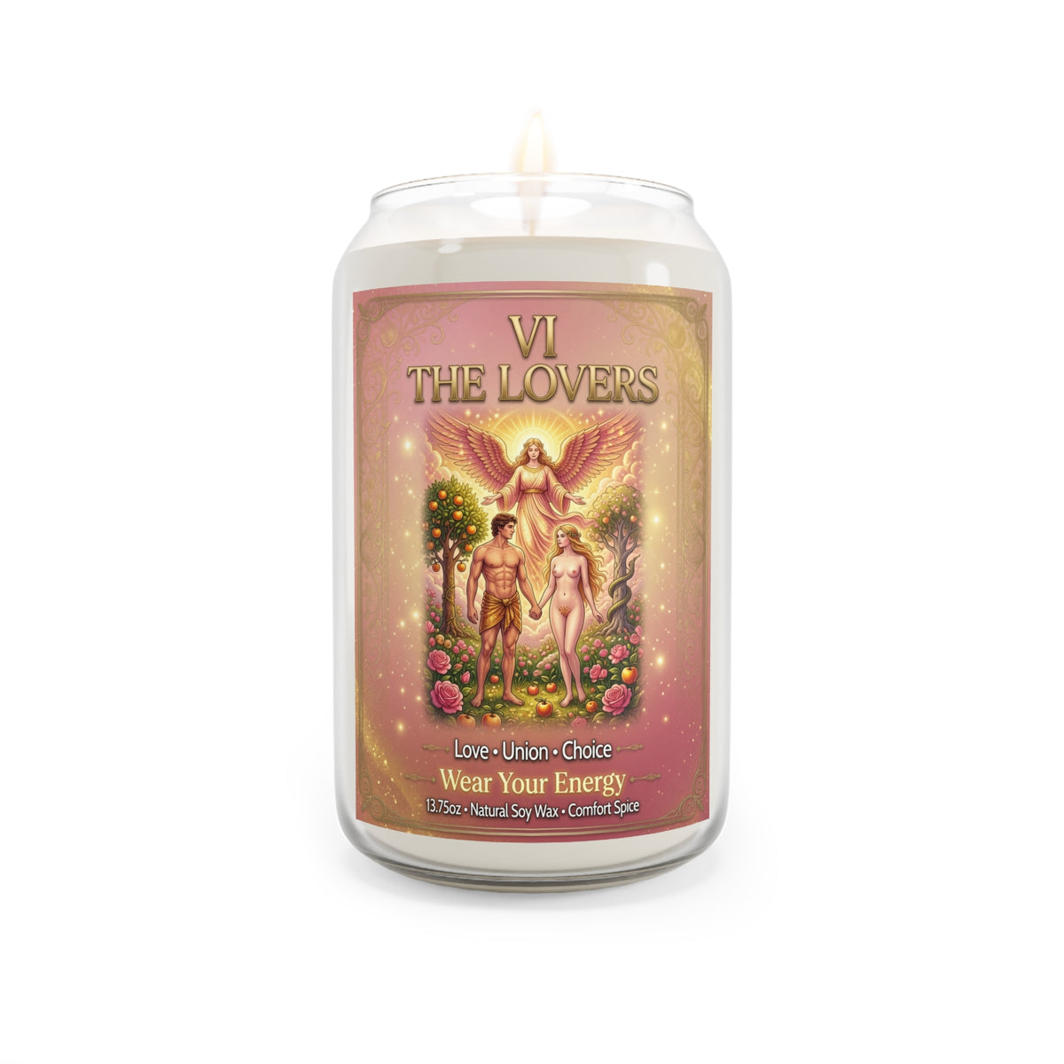 The Lovers Tarot Candle — Love, Union & Sacred Choice (13.75oz)