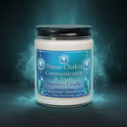 Throat Chakra Communication & Truth Intention Candle by Brie & Marie - Authentic Expression with Clean Cotton scent