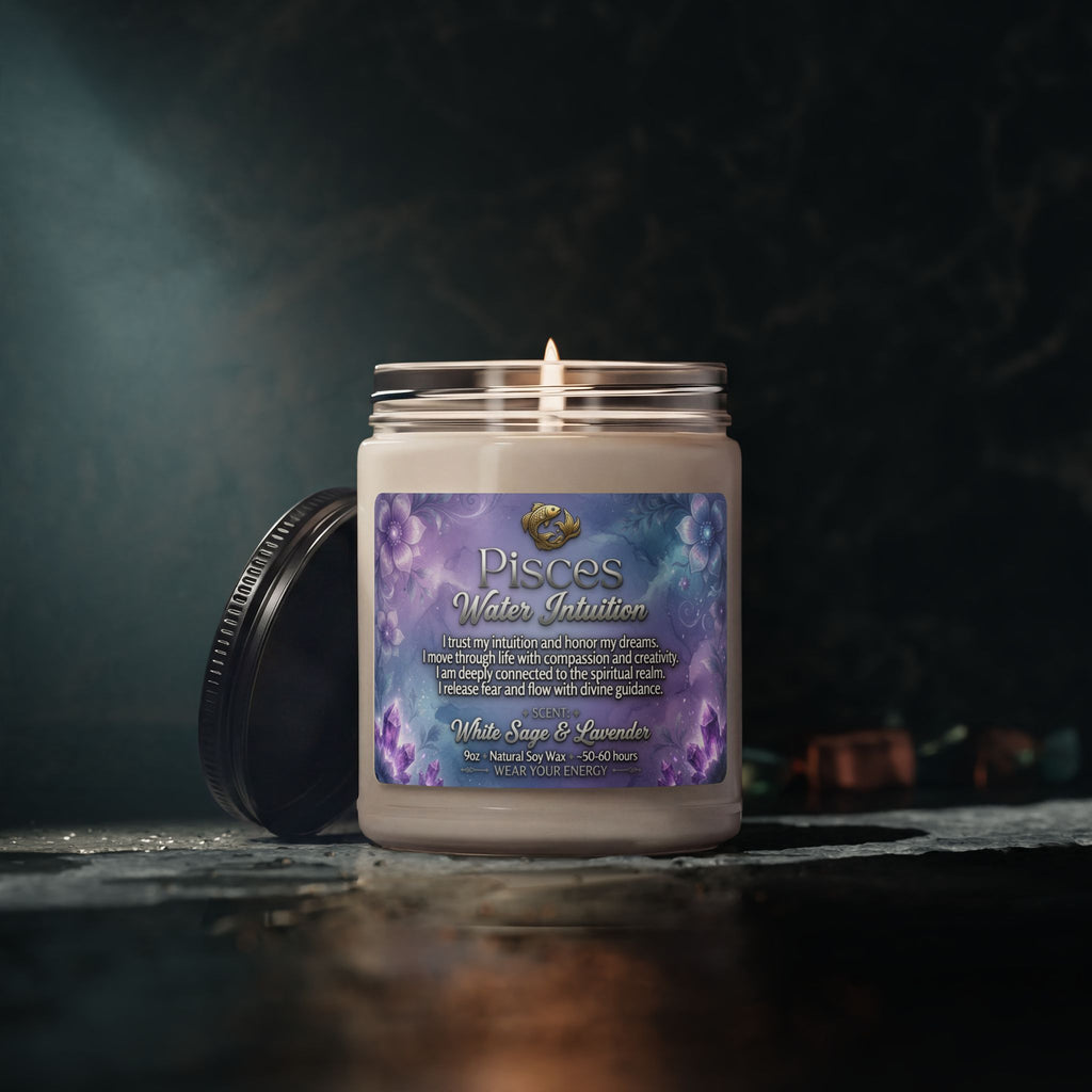 Pisces Intention Candle — Water, Intuition & Dreams (9oz)