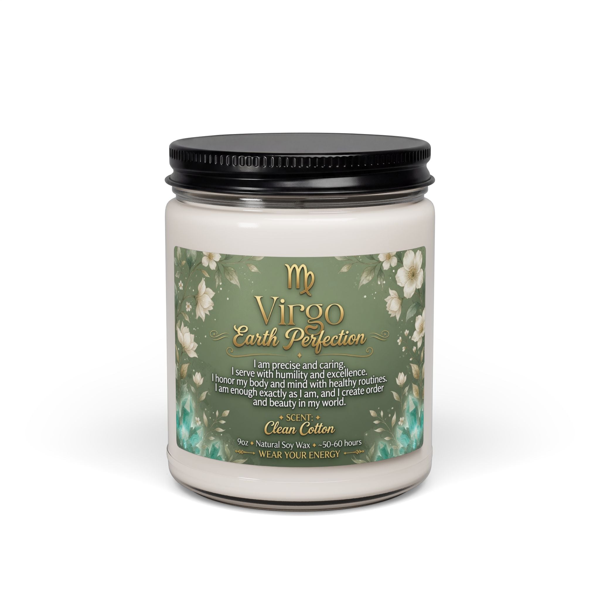Virgo Intention Candle — Clarity & Inner Peace Soy Candle (9oz)