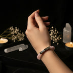 Natural Stone Stretch Bracelet – Engraved "Wear Your Energy" Bar