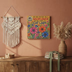 Wildflower Cat Lady Canvas Wall Art – “She Has the Soul of a Wildflower and the Heart of a Cat Lady”