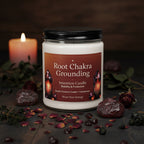 Root Chakra Grounding Intention Candle by Brie & Marie - Stability and Protection with Coconut Cream and Cardamom scent