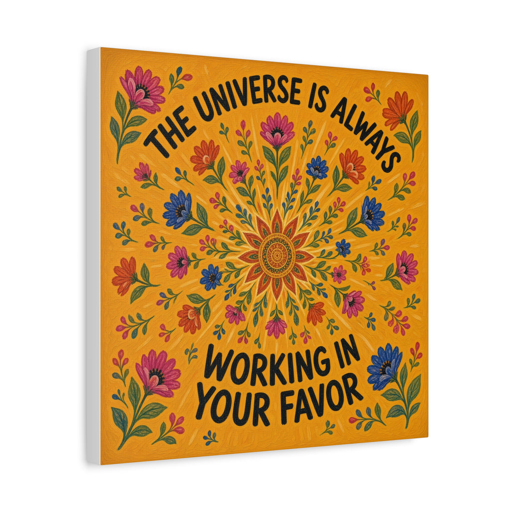 The Universe Is Always Working In Your Favor Canvas Wall Art