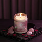 Heart Chakra Love & Compassion Intention Candle by Brie & Marie - Emotional Healing with Coconut Cream and Cardamom scent