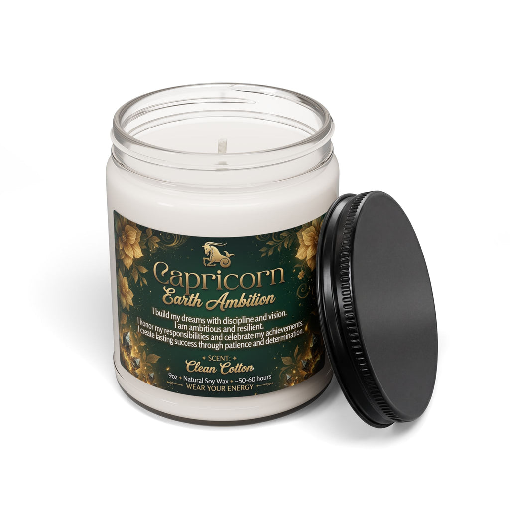 Capricorn Intention Candle — Earth, Ambition & Legacy (9oz)