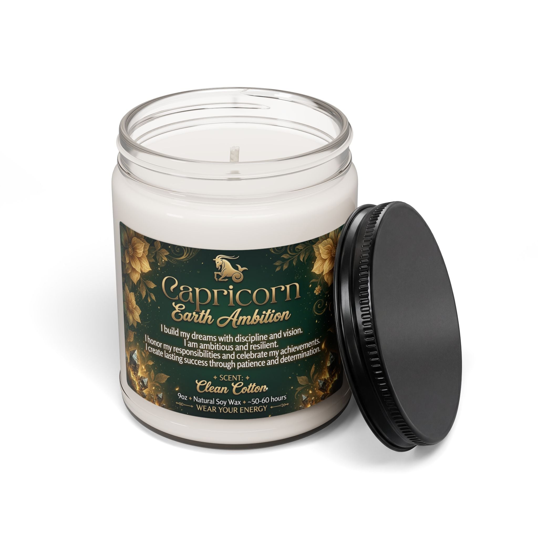Capricorn Intention Candle — Earth, Ambition & Legacy (9oz)