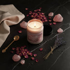 Rose Quartz Self-Love Intention Candle – Heart Opening & Compassion