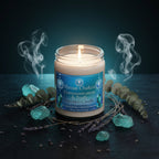 Throat Chakra Communication & Truth Intention Candle – Authentic Expression
