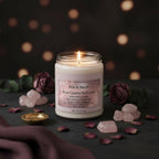 Rose Quartz Self-Love Intention Candle – Heart Opening & Compassion