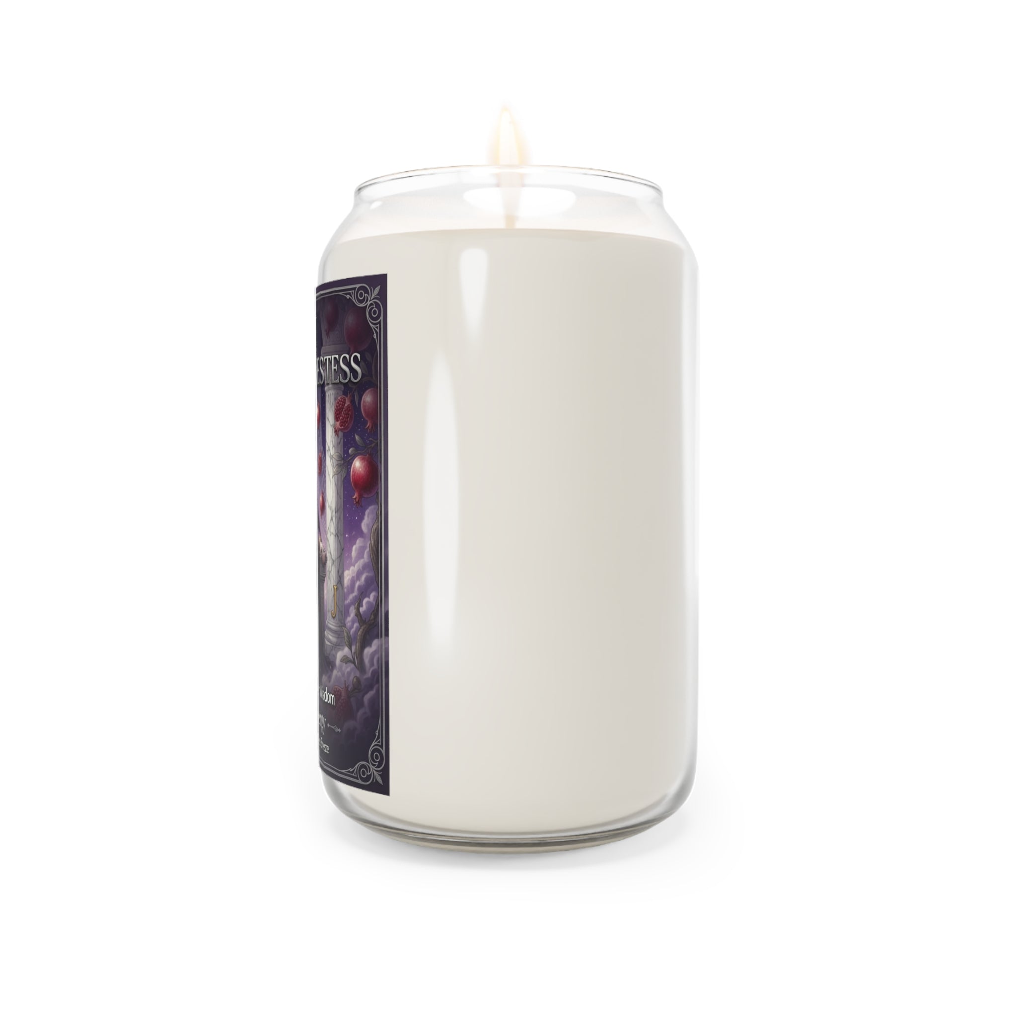 The High Priestess Tarot Candle — Intuition, Mystery & Inner Knowing (13.75oz)