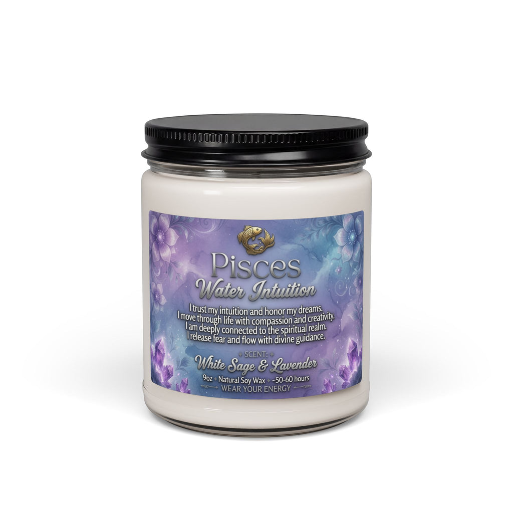 Pisces Intention Candle — Water, Intuition & Dreams (9oz)