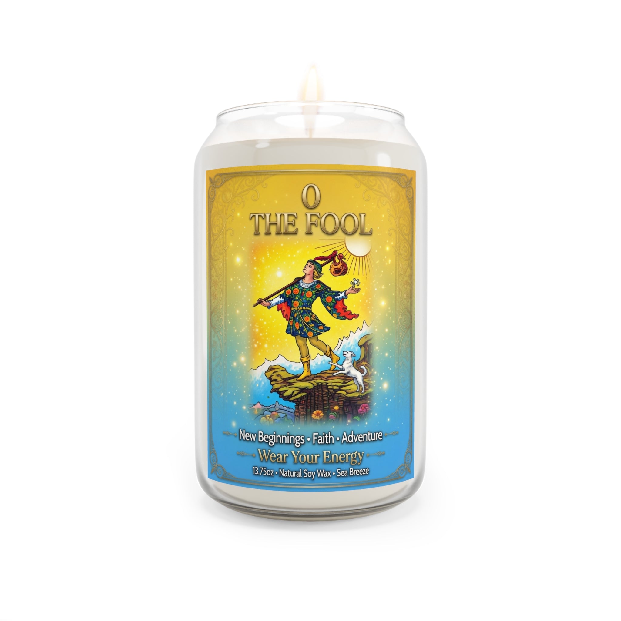 The Fool Tarot Candle — New Beginnings, Courage & Infinite Possibility (13.75oz)