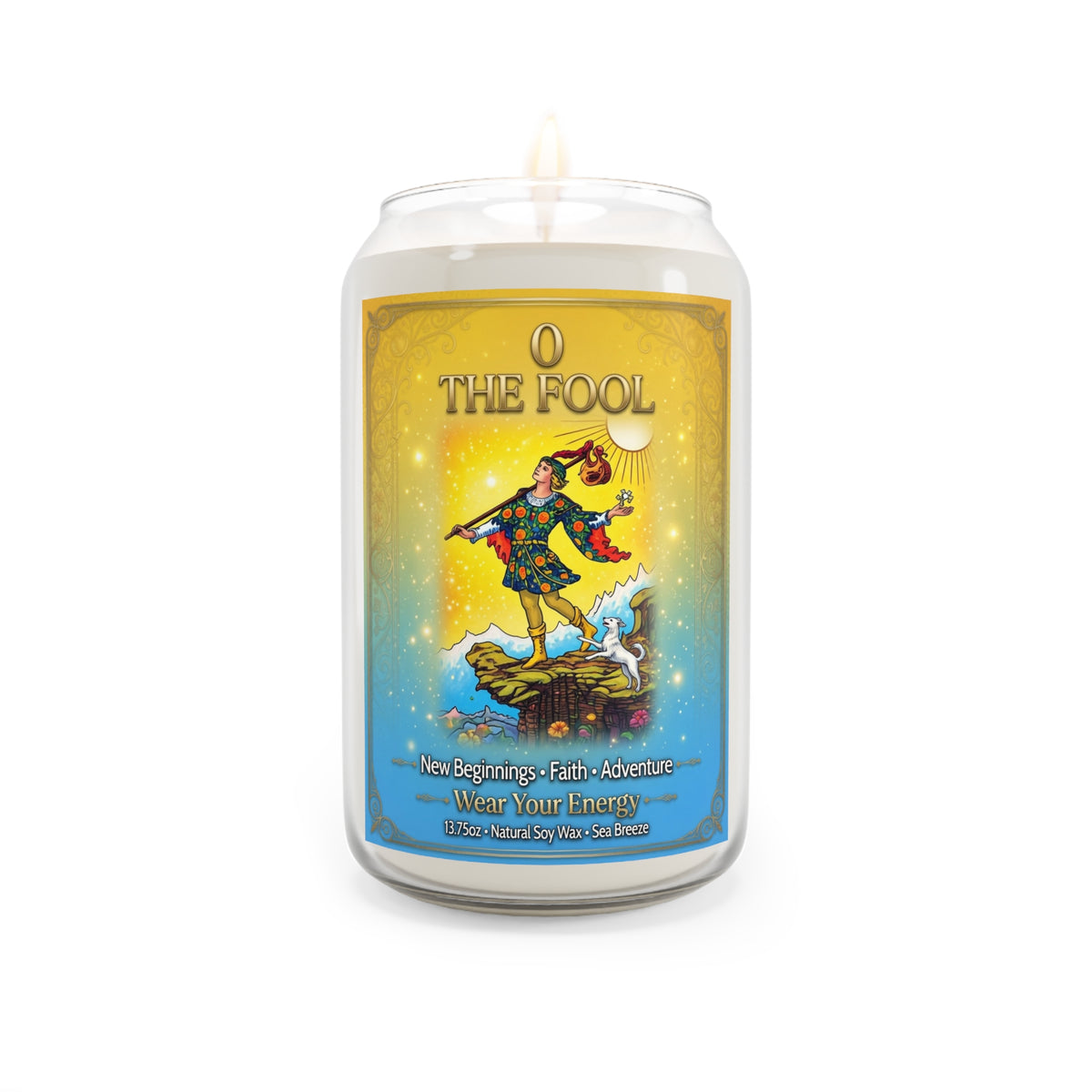 The Fool Tarot Candle — New Beginnings, Courage & Infinite Possibility (13.75oz)