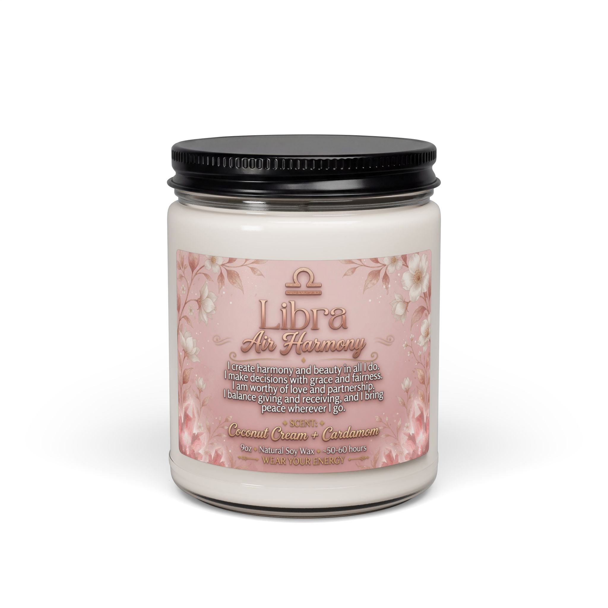 Libra Intention Candle — Balance & Harmony Soy Candle (9oz)