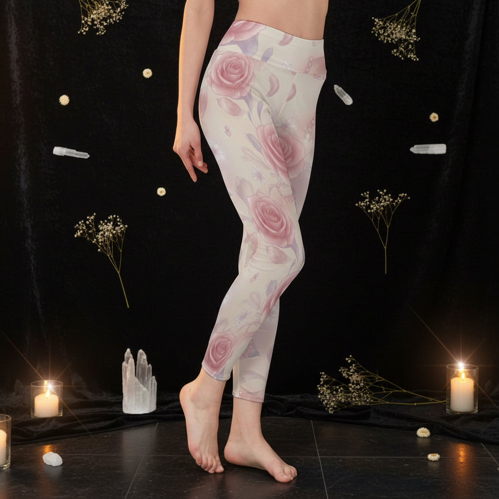 Crystal Bloom™ High Waist Leggings | Side Stitch | Sizes XS–5XL