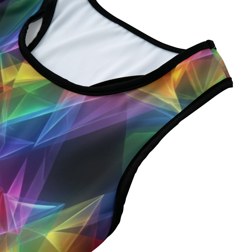 Prism Energy Sports Bra | All-Over Print Racerback with Support