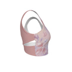 Crystal Bloom™ Back Cross Sports Bra | Medium Impact | Sizes S–5XL