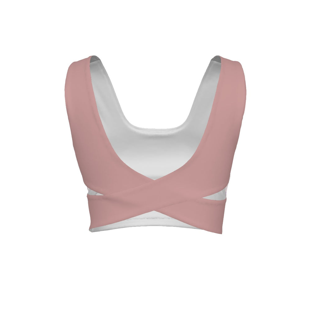 Crystal Bloom™ Back Cross Sports Bra | Medium Impact | Sizes S–5XL