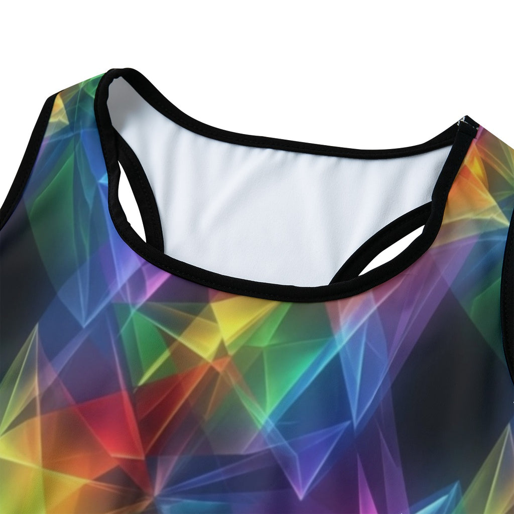 Prism Energy Sports Bra | All-Over Print Racerback with Support