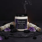 Protection Intention Candle by Brie & Marie - Shielding and Grounding with Clean Cotton scent