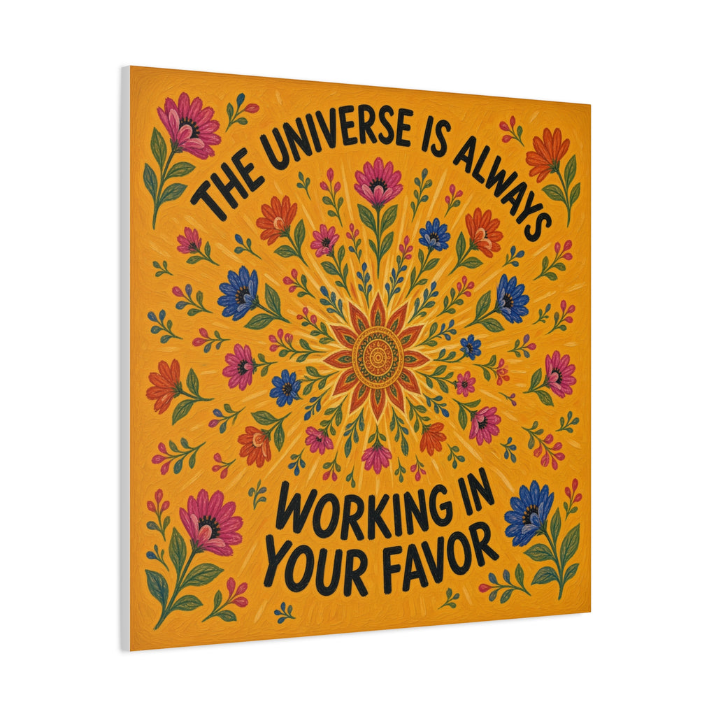 The Universe Is Always Working In Your Favor Canvas Wall Art