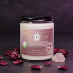 Heart Chakra Love & Compassion Intention Candle by Brie & Marie - Emotional Healing with Coconut Cream and Cardamom scent