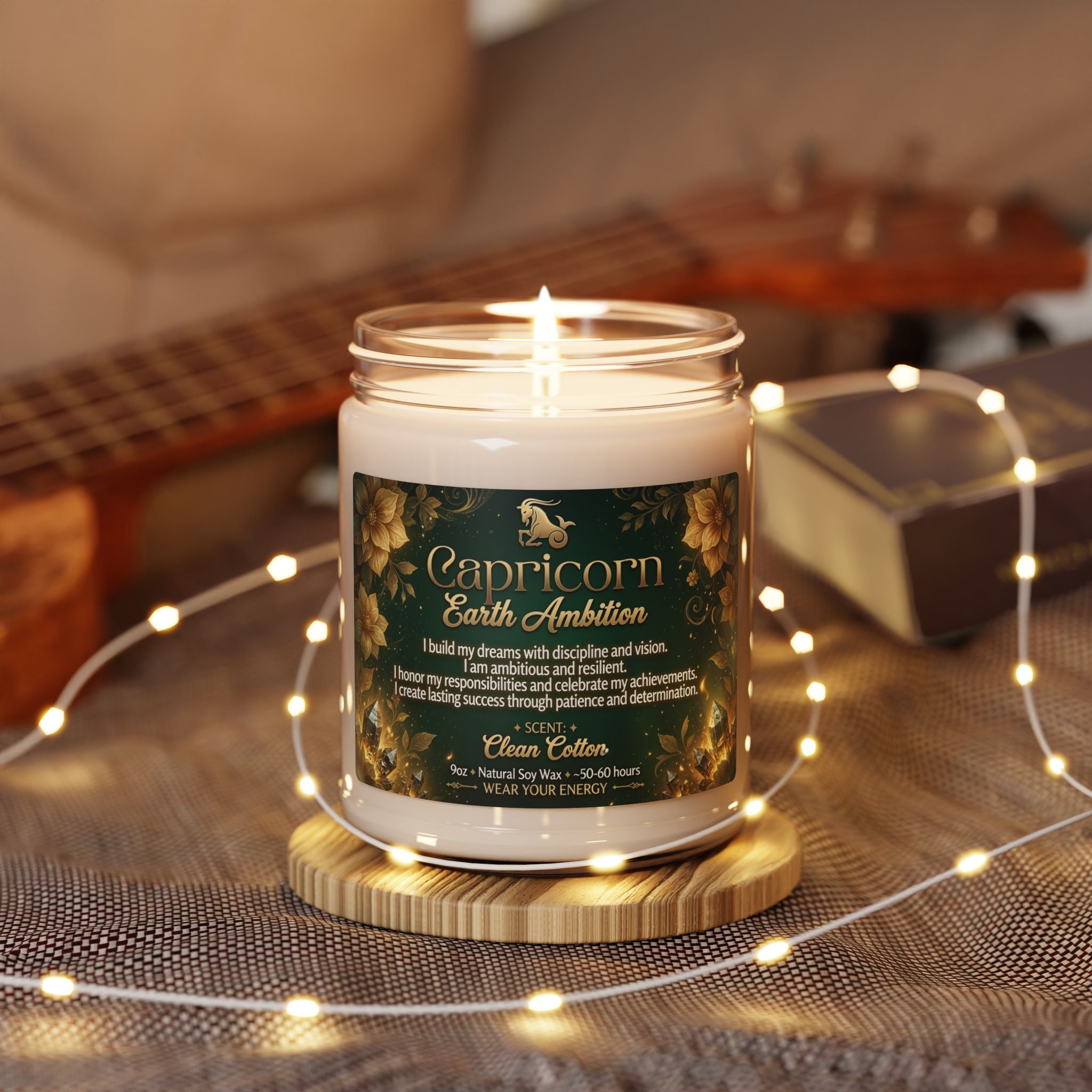 Capricorn Intention Candle — Earth, Ambition & Legacy (9oz)