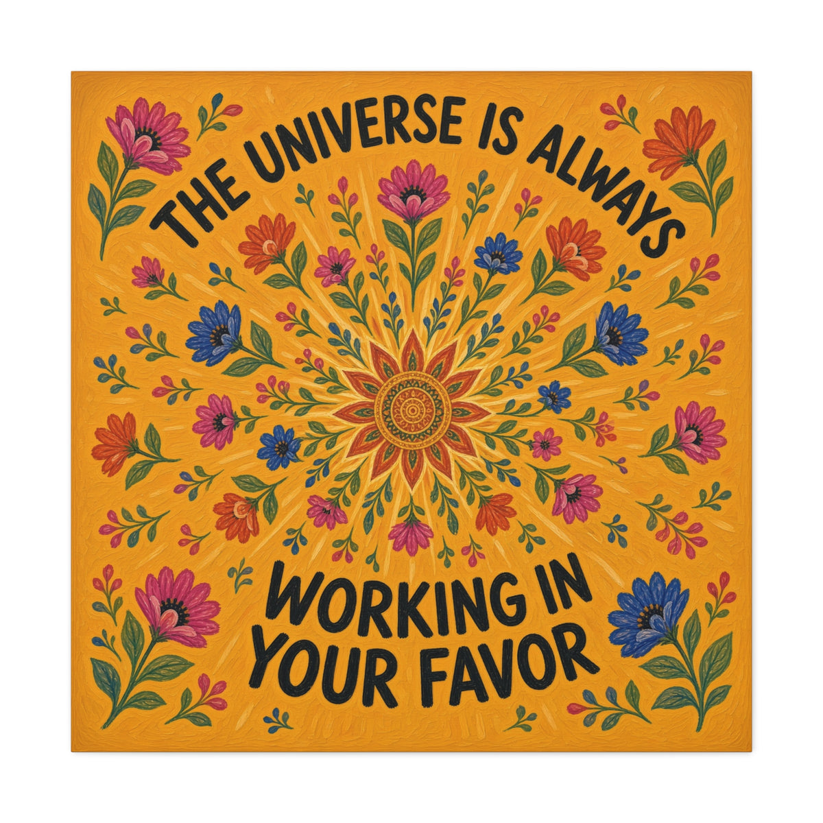 The Universe Is Always Working In Your Favor Canvas Wall Art