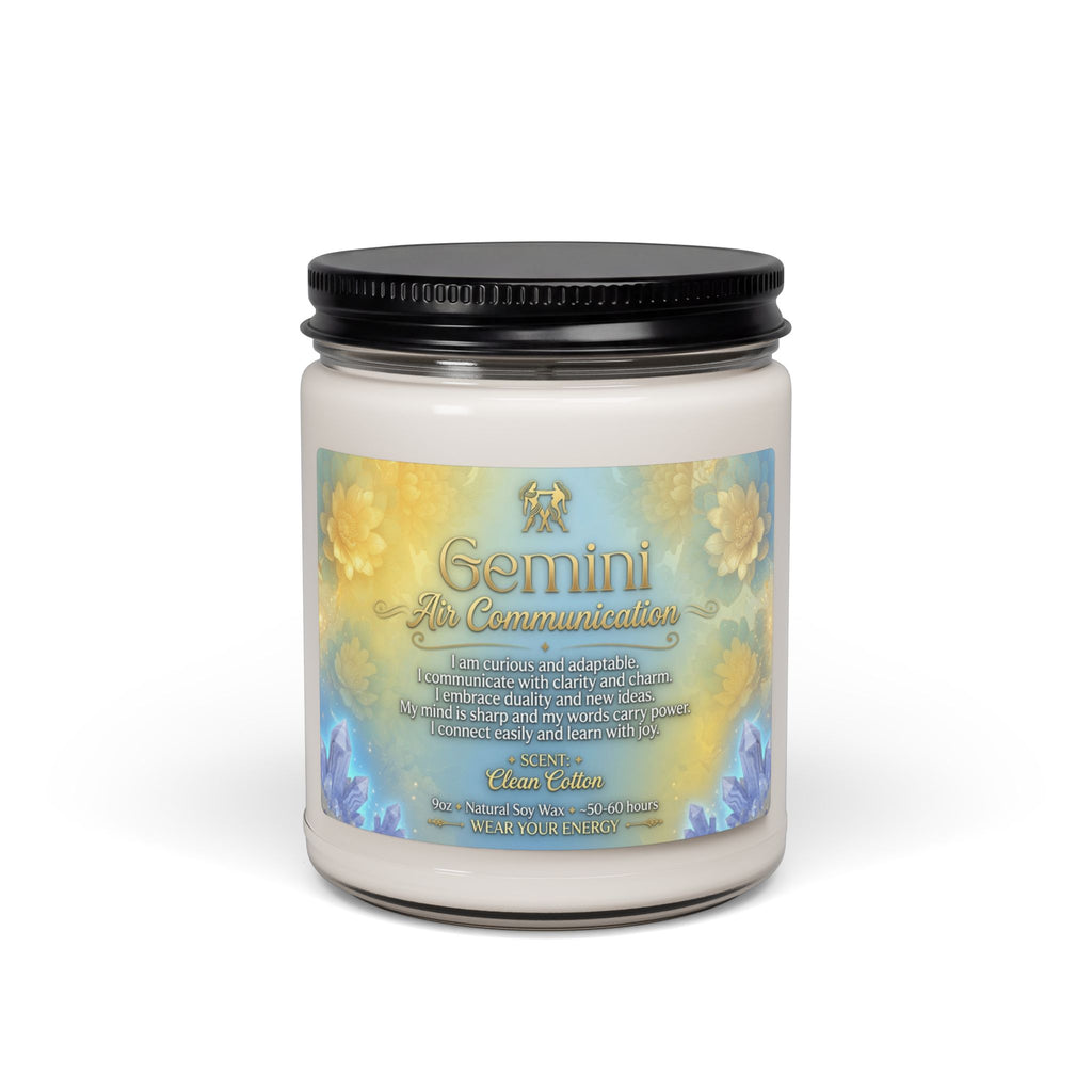 Gemini Intention Candle — Communication & Clarity Soy Candle (9oz)