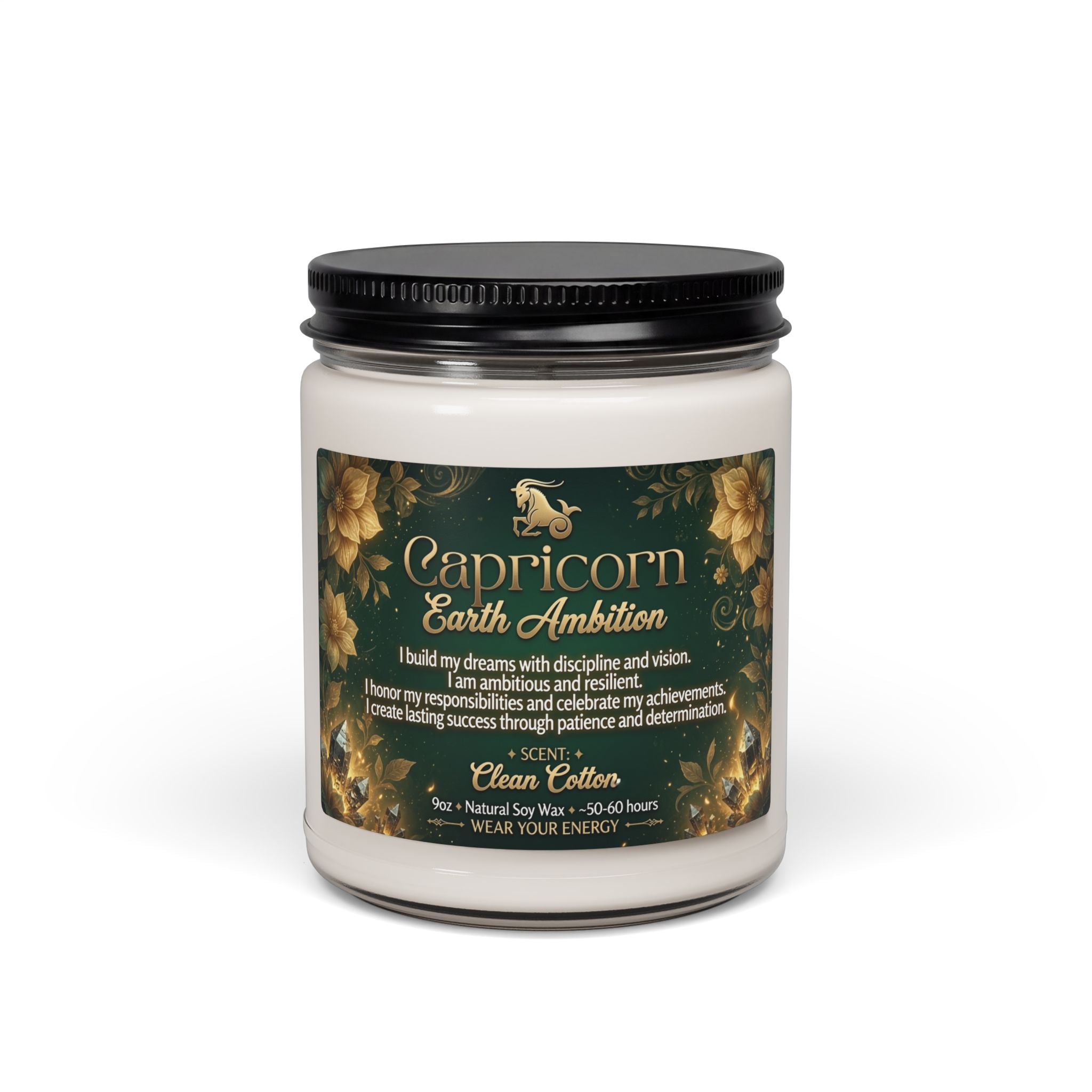 Capricorn Intention Candle — Earth, Ambition & Legacy (9oz)
