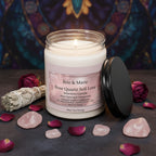 Rose Quartz Self-Love Intention Candle – Heart Opening & Compassion