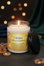 Citrine Abundance Intention Candle – Prosperity & Joy