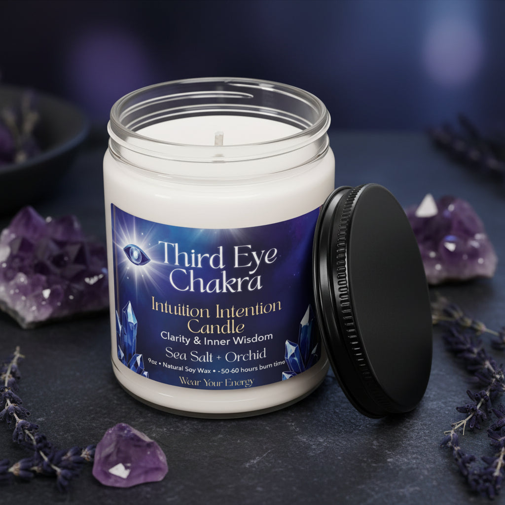 Third Eye Chakra Intuition Intention Candle – Clarity & Inner Wisdom
