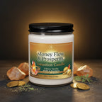 Money Flow & Prosperity Intention Candle by Brie & Marie - Wealth and Abundance with Cinnamon Vanilla scent