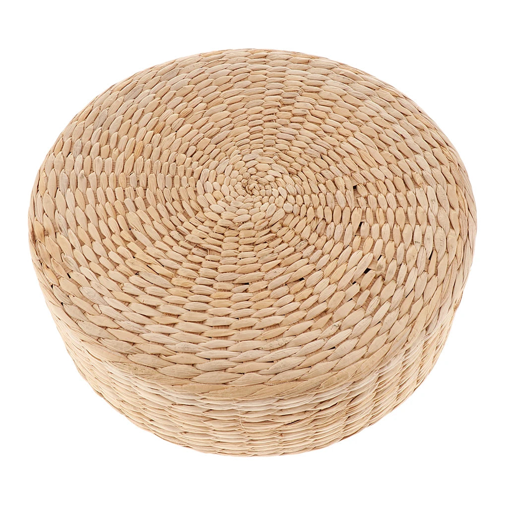 Japanese Woven Straw Round Tatami Cushion | Meditation & Floor Seating