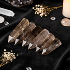 Natural Smoky Quartz Crystal Point Tower | Reiki Healing Wand