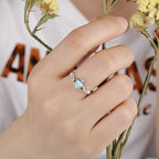 Larimar Heart Ring in Sterling Silver