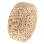 Japanese Woven Straw Round Tatami Cushion | Meditation & Floor Seating