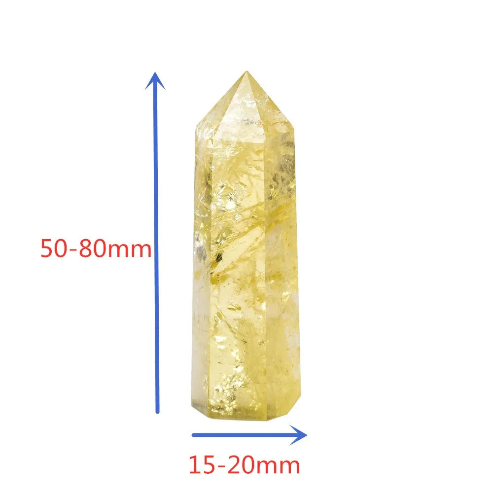 Natural Citrine Crystal Point Tower | Abundance & Solar Energy Wand