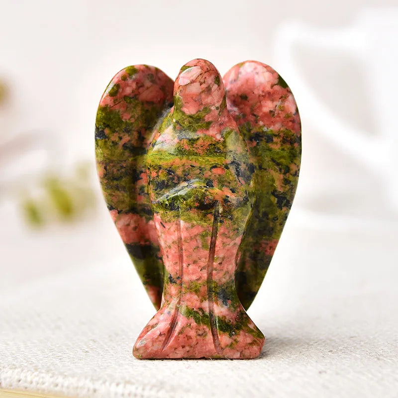 Crystal Guardian Angel Figurine | Choose Your Stone | Altar & Home Decor
